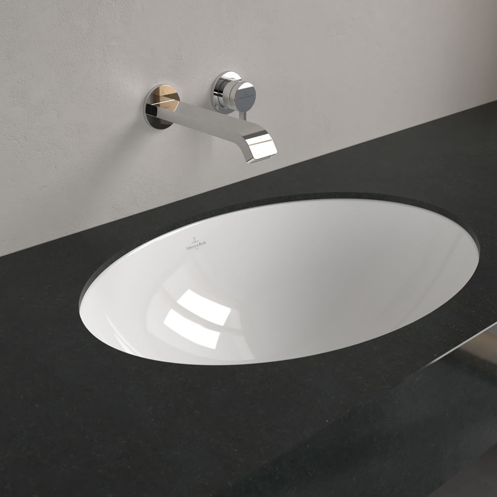 Lifestyle image of Villeroy & Boch Loop & Friends 560mm White Alpin CeramicPlus Inset Basin